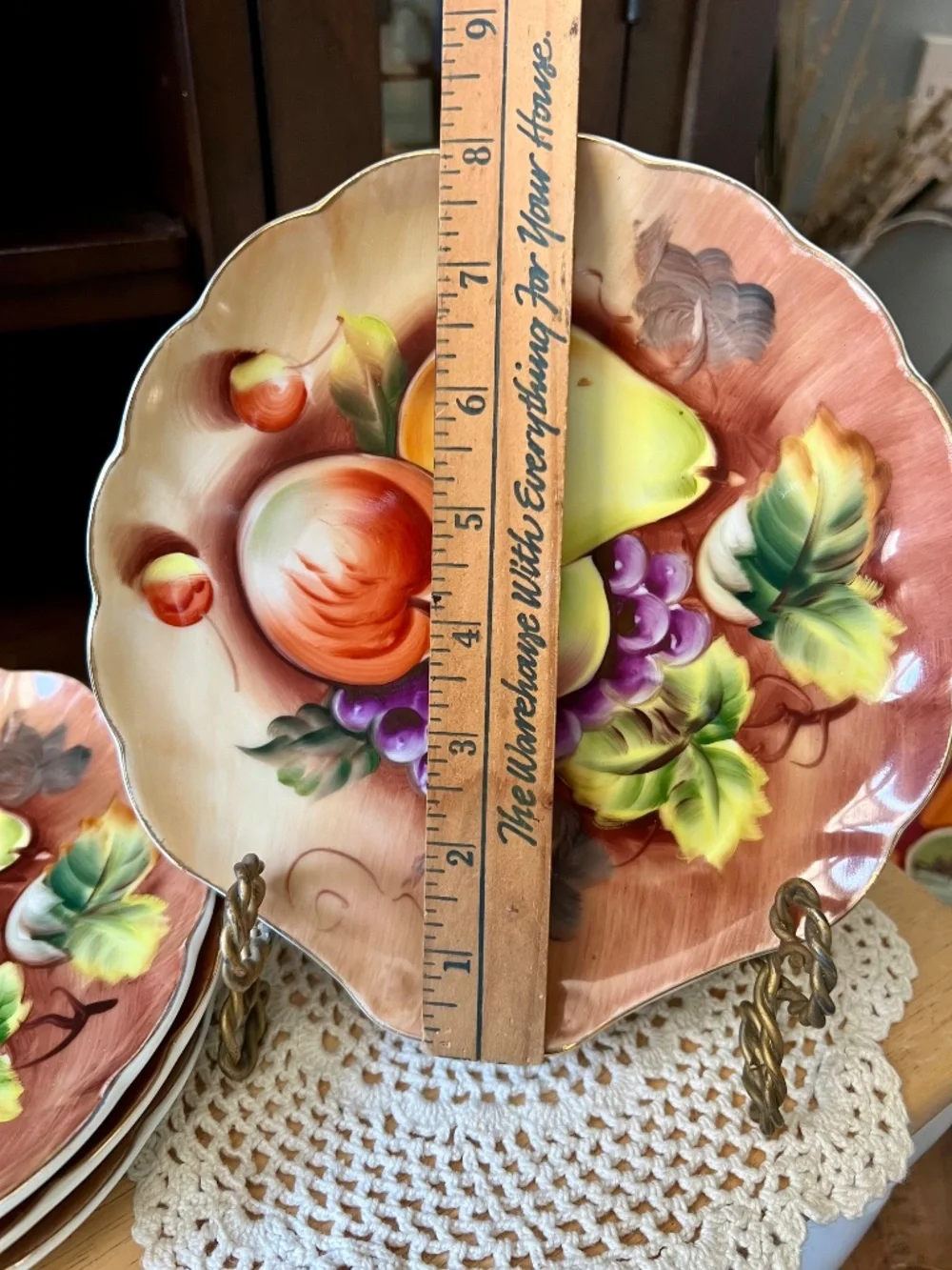 Lefton Japan Heritage Brown Fruit Pattern 8